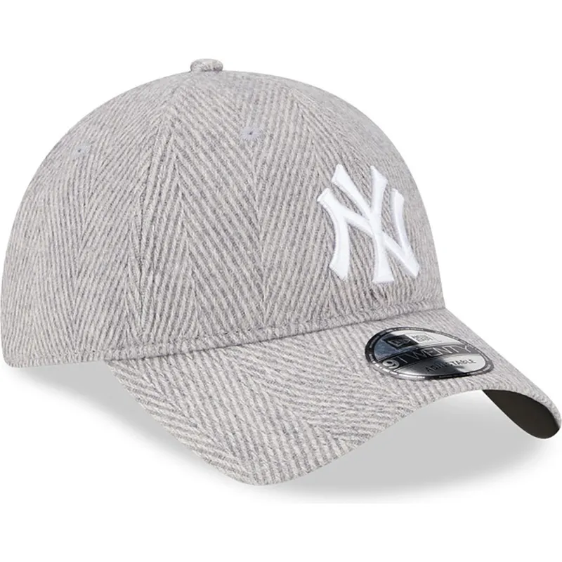 justerbar-gra-bojd-keps-9twenty-herringbone-new-york-yankees-mlb-fran-new-era