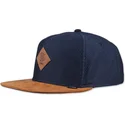 djinns-honey-knit-marinbla-och-brun-snapback-platt-keps