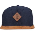 djinns-honey-knit-marinbla-och-brun-snapback-platt-keps