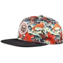 djinns-rod-snapback-platt-keps-koi-linen