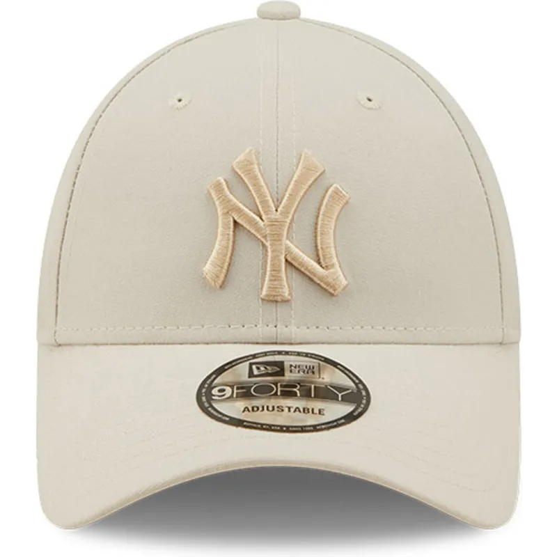 beige-bojd-keps-snapback-med-beige-logotyp-9forty-tonal-repreve-fran-new-york-yankees-mlb-av-new-era