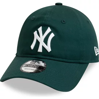 New Era Böjd Brätta 9TWENTY League Essential New York Yankees MLB Mörkgrön Justerbar Keps