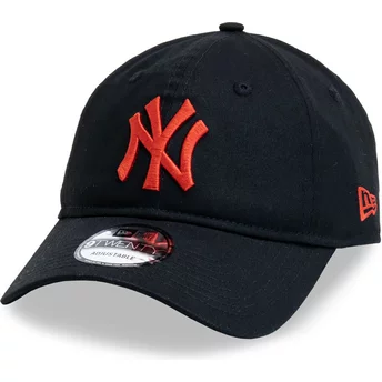 New Era Bågformad Bräda Rött Logo 9TWENTY League Essential New York Yankees MLB Svart Justerbar Keps