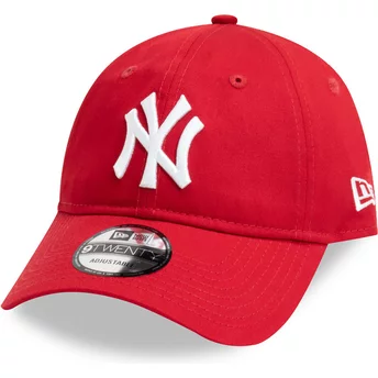 New Era böjd brätte 9TWENTY League Essential New York Yankees MLB Röd justerbar keps