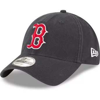 New Era Krökt Bräda 9TWENTY Core Classic Boston Red Sox MLB Marinblå Justerbar Keps