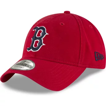 New Era Böjd Brätte Marinblå Logo 9TWENTY Core Classic Boston Red Sox MLB Röd Justerbar Keps