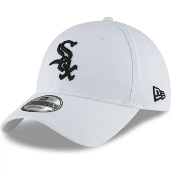 New Era böjd brätte svart logotyp 9TWENTY Core Classic Chicago White Sox MLB vit justerbar keps