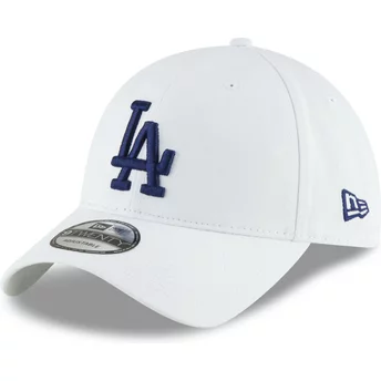 New Era böjd brädd blått logotyp 9TWENTY Core Classic Los Angeles Dodgers MLB vit justerbar keps