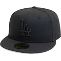 svart-platt-keps-med-svart-logo-59fifty-league-essential-fran-los-angeles-dodgers-mlb-av-new-era