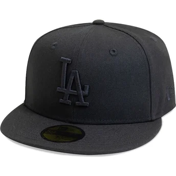 svart-platt-keps-med-svart-logo-59fifty-league-essential-fran-los-angeles-dodgers-mlb-av-new-era