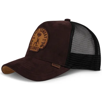 Djinns Lazy Classic HFT brun och svart truckerkeps