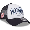 new-era-new-york-yankees-mlb-9forty-a-frame-team-vit-och-marinbla-truckerkeps