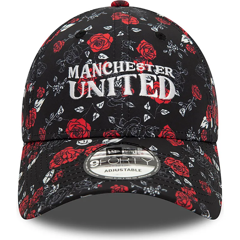 svart-och-rod-justerbar-kurvad-keps-9forty-floral-all-over-print-fran-manchester-united-football-club-premier-league-av-new-era