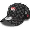 svart-truckerkeps-9forty-a-frame-all-over-print-check-fran-ducati-motor-motogp-av-new-era