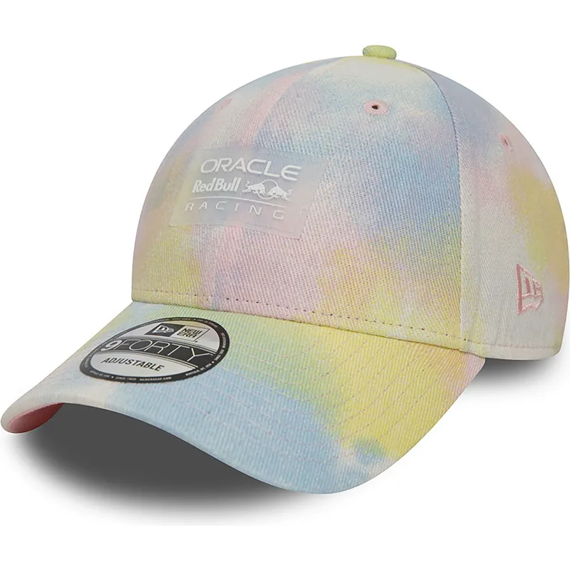 flerfargad-kurvad-snapback-keps-9forty-tie-dye-denim-fran-red-bull-racing-formula-1-av-new-era