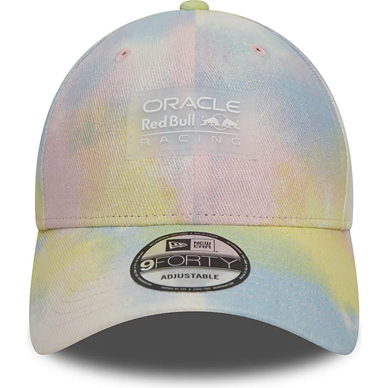 flerfargad-kurvad-snapback-keps-9forty-tie-dye-denim-fran-red-bull-racing-formula-1-av-new-era