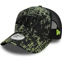 svart-truckerkeps-9forty-a-frame-poly-print-av-valentino-rossi-vr46-motogp-fran-new-era