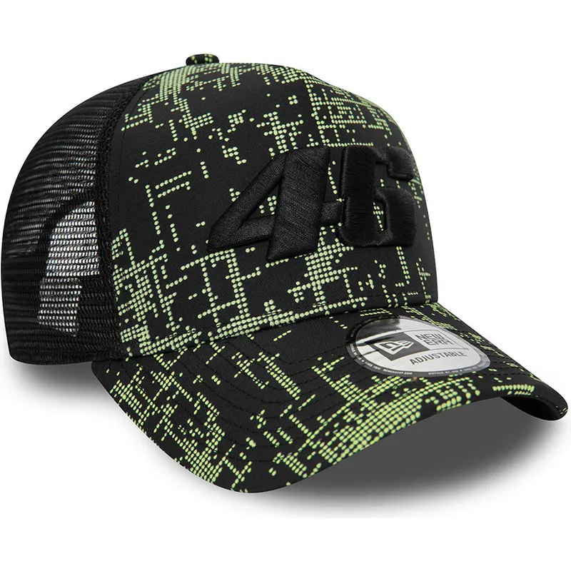 kepsar-curva-svart-snapback-9forty-a-frame-poly-print-fran-valentino-rossi-vr46-motogp-av-new-era