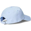 ljusbla-justerbar-bojd-keps-med-vit-logotyp-cotton-chino-classic-sport-fran-polo-ralph-lauren