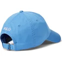 bla-justerbar-keps-med-bojd-skarm-och-vitt-logotyp-cotton-chino-classic-sport-fran-polo-ralph-lauren