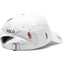 vit-justerbar-keps-med-bojd-skarm-och-flerfargad-logotyp-classic-sport-multi-fran-polo-ralph-lauren