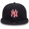 new-era-new-york-yankees-mlb-9fifty-outline-marinbla-snapback-flat-keps-med-rod-logotyp