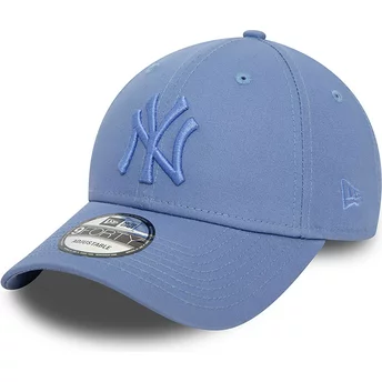 New Era Bågformad Brädd Blå Logotyp 9FORTY League Essential New York Yankees MLB Justerbar Blå Keps