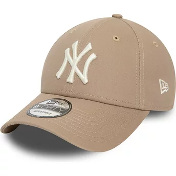 New Era Böjd Brätta 9FORTY League Essential New York Yankees MLB Ljusbrun Justerbar Keps
