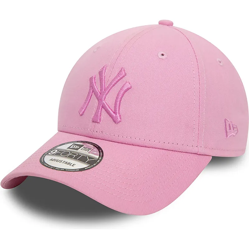 rosa-justerbar-bojd-keps-med-rosa-logotyp-9forty-league-essential-new-york-yankees-mlb-fran-new-era