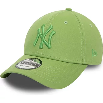 New Era Böjd Bräde Grön Logotyp 9FORTY League Essential New York Yankees MLB Grön Justerbar Keps