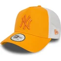 new-era-new-york-yankees-mlb-a-frame-league-essential-orange-och-vit-truckerkeps-med-orange-logotyp