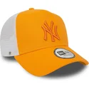 new-era-new-york-yankees-mlb-a-frame-league-essential-orange-och-vit-truckerkeps-med-orange-logotyp