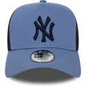 new-era-new-york-yankees-mlb-bla-truckerkeps-med-marinbla-logotyp-a-frame-league-essential
