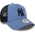 new-era-new-york-yankees-mlb-bla-truckerkeps-med-marinbla-logotyp-a-frame-league-essential