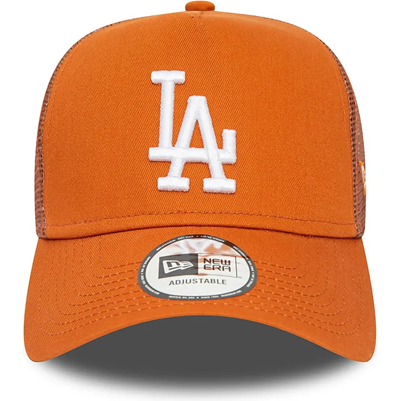 kepsar-curva-brun-snapback-a-frame-league-essential-fran-los-angeles-dodgers-mlb-av-new-era