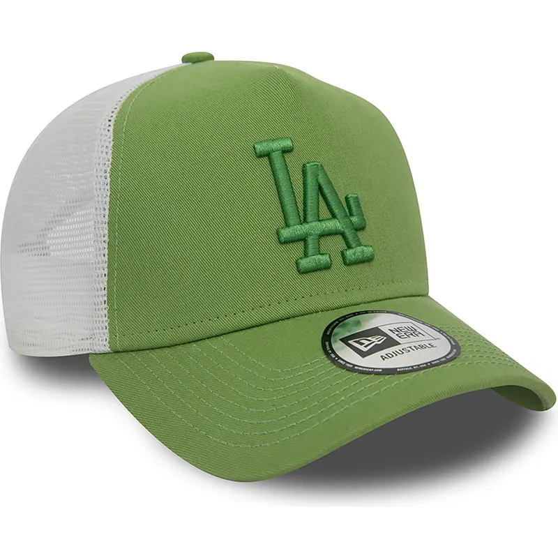 los-angeles-dodgers-mlb-a-frame-league-essential-gron-och-vit-truckerkeps-med-gront-logo-fran-new-era