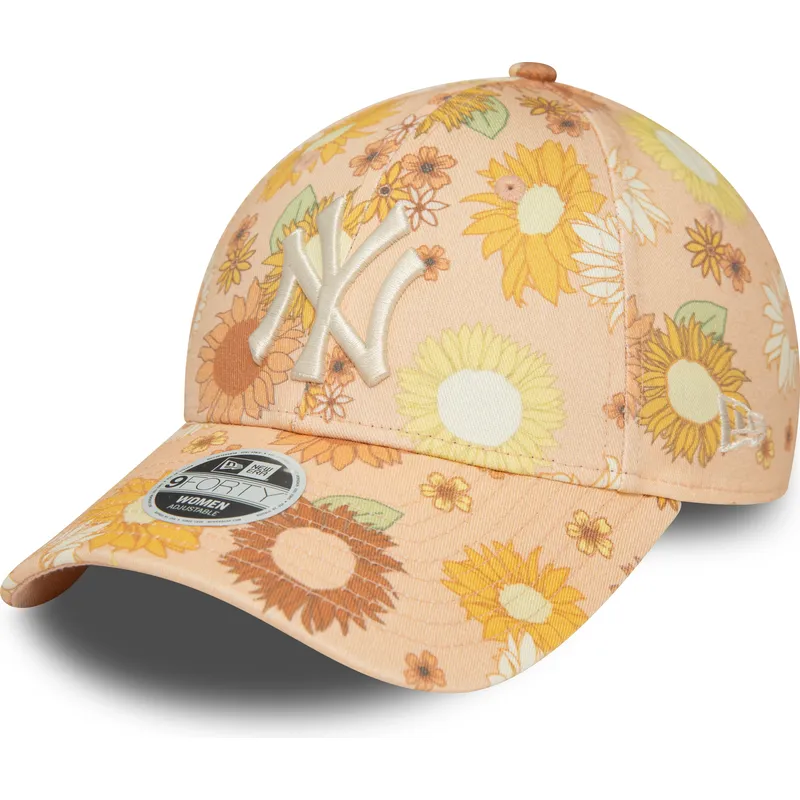 kepsar-curva-apelsin-justerbart-band-9forty-floral-all-over-print-fran-new-york-yankees-mlb-av-new-era