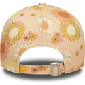 new-era-new-york-yankees-mlb-9forty-floral-all-over-print-orange-justerbar-kurvad-keps-for-kvinnor