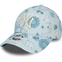 kepsar-curva-bla-justerbart-band-9forty-floral-all-over-print-fran-new-york-yankees-mlb-av-new-era