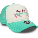vit-och-gron-truckerkeps-for-kvinnor-a-frame-foam-front-fran-miami-surf-club-florida-fran-new-era