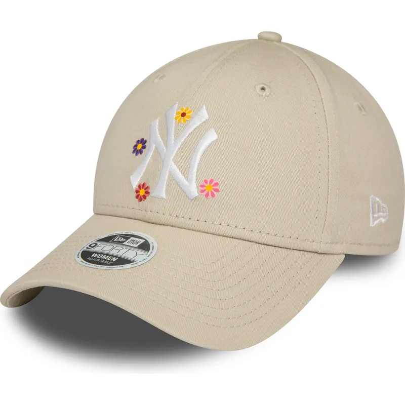 kepsar-curva-beige-justerbart-band-9forty-flower-fran-new-york-yankees-mlb-av-new-era