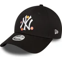 kepsar-curva-svart-justerbart-band-9forty-flower-fran-new-york-yankees-mlb-av-new-era