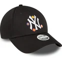 kepsar-curva-svart-justerbart-band-9forty-flower-fran-new-york-yankees-mlb-av-new-era