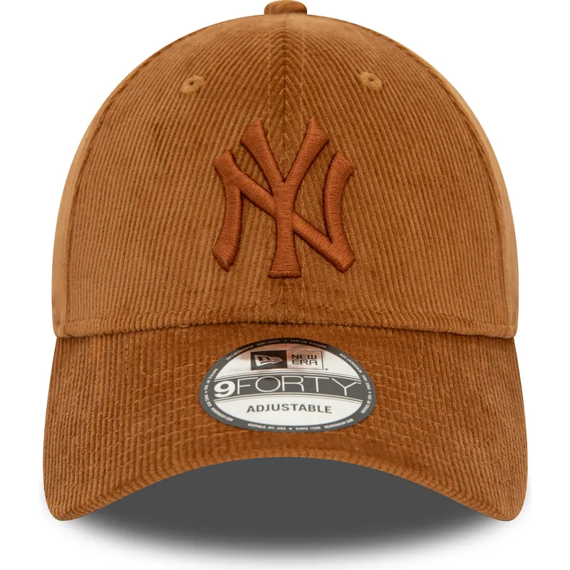 justerbar-brun-bojd-keps-9forty-cord-new-york-yankees-mlb-fran-new-era