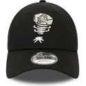 justerbar-svart-bojd-keps-9forty-minor-league-lansing-lugnuts-milb-fran-new-era