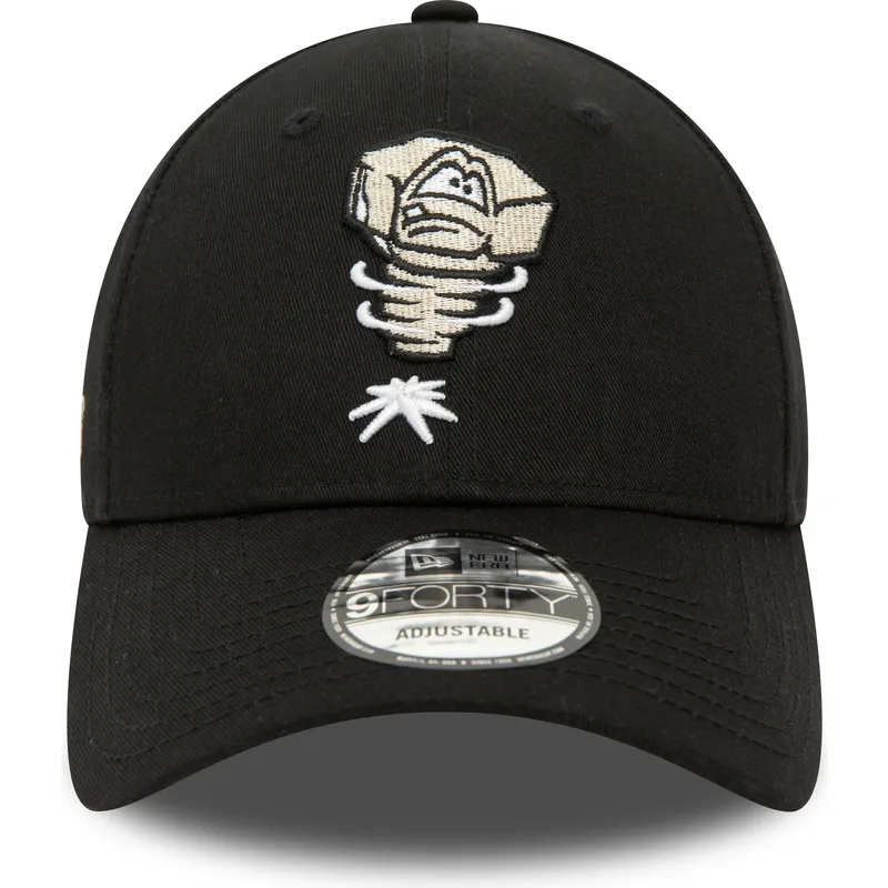 svart-justerbar-kurvad-keps-9forty-minor-league-fran-lansing-lugnuts-milb-av-new-era