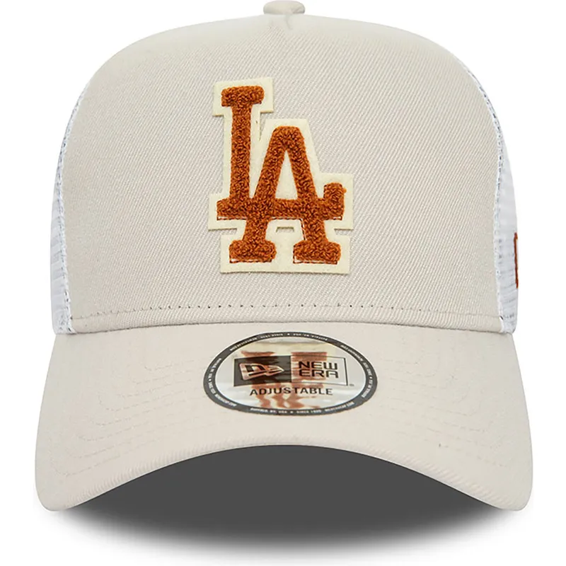 kepsar-curva-beige-snapback-marron-a-frame-boucle-fran-los-angeles-dodgers-mlb-av-new-era