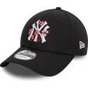 new-era-new-york-yankees-mlb-9forty-flower-icon-justerbar-svart-bojd-keps