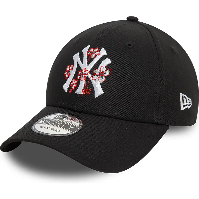 kepsar-curva-svart-justerbart-band-9forty-flower-icon-fran-new-york-yankees-mlb-av-new-era