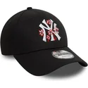 new-era-new-york-yankees-mlb-9forty-flower-icon-justerbar-svart-bojd-keps